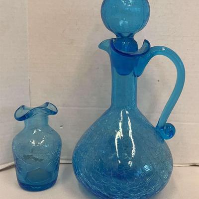 Blue Crackle Glass