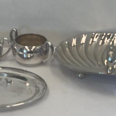 Sliver On Copper Serving Pieces 