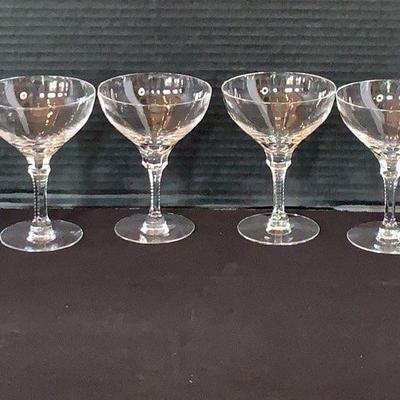 “Coronation” By Duncan & Miller Crystal Champagne Glasses (8)