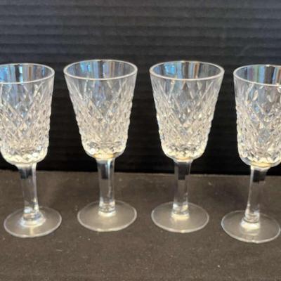 Waterford "Alana" Crystal Sherry Glasses (4)