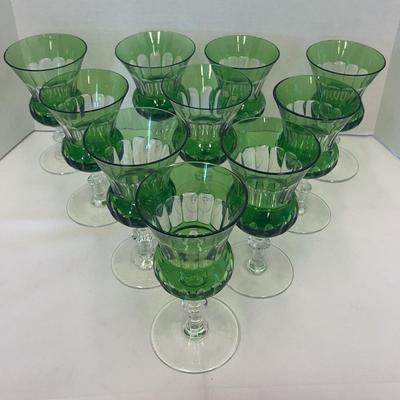 Green & Clear Goblets (10)