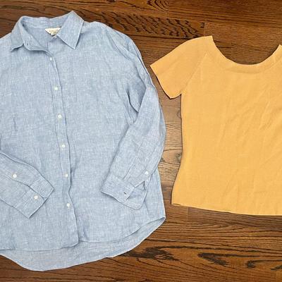 Womens Tops Size Small - Sweater Tee And Club Monaco Button Down