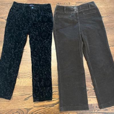 2 Pairs Size 4T Textured Pants - Excellent Condition 