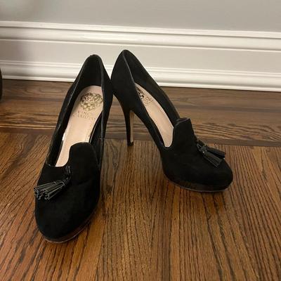 Vince Camuto Black Suede Heels Size 6.5M