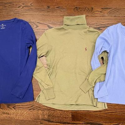 Womens Size Small Cotton Long Sleeve Tops Lot Of 3
