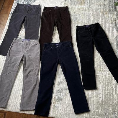NYDJ (Not Your Daughter’s Jeans) 5 Pairs, Stretch Corduroy 