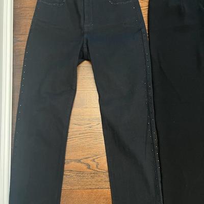 6 Pairs Black Pants Size 4, Excellent Condition, Pls Read Description 