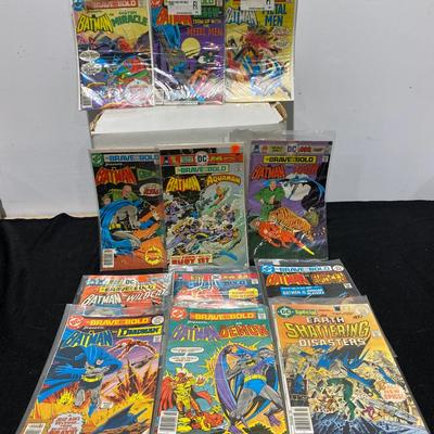 1976-77 DC Brave And The Bold Batman Comics With Co Stars Aquaman, Green Lantern, Flash, & More!