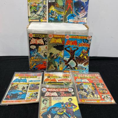 1972-74 DC Brave And The Bold Batman Comics Featuring Co Stars Joker, Aquaman, Flash & More!