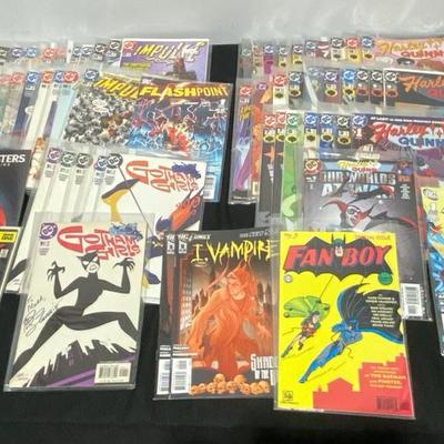 DC Mystery Lot Includes One Signed Comic, Harley Quinn, Flashpoint, & More