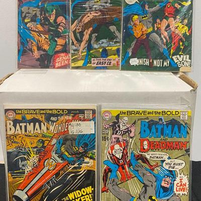 1969-70 DC Brave And The Bold Batman Comics Includes Co Stars Green Arrow, Teen Titans, & More!