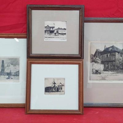 Dry Point Etching Collection W/ Gerry Peirce, Reginald Green & Laius