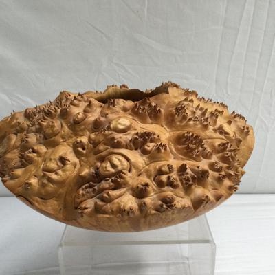 Signed Maple Burl Vase By Gareth 