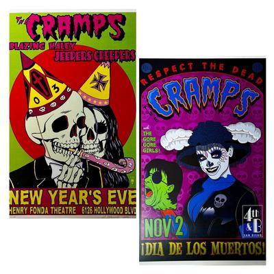 The Cramps New Years Eve & Dia De Los Muertos Posters