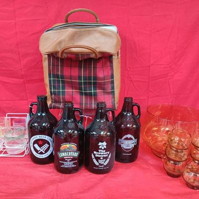 Collectible Half Gallon Brewery Jugs And Serviceware