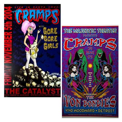 Signed 2004 Cramps & 2003 Cramps Posters 