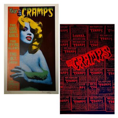 Signed Cramps Poster & Black Light Poster 