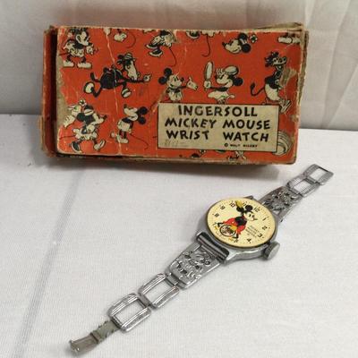 Vintage Ingersoll Mickey Mouse Wrist Watch 