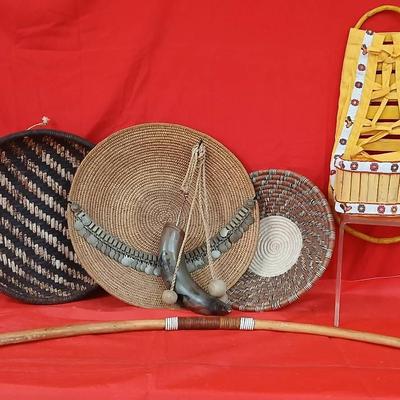 Native American Artifacts and Hand Woven Baskets