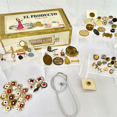 Antique Pins, Pendants & Military Cuff Links 