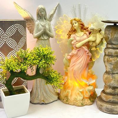 Vintage “Fiber Optic” Multi-Color Angel and More