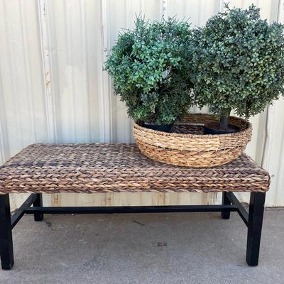 Wicker Bench Seat and More Decor