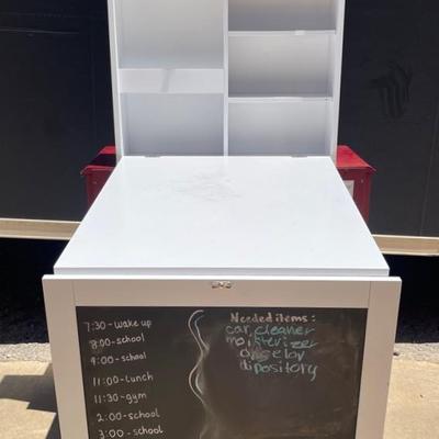 Space Saving Folding Desk Cabinet