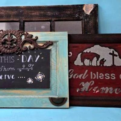 'God Bless Our Home' Wooden Mirror and More