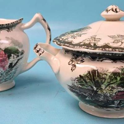 "Johnson Bros" 'The Friendly Village' Sugar Bowl & More