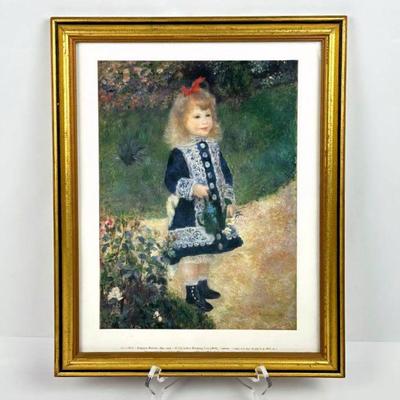 Lot #89 Framed Print August Renoir "A Girl with Watering Can"