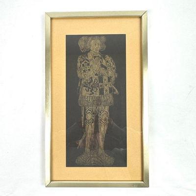 Sale Photo Thumbnail #27: Lot #27 Vintage Framed Brass Rubbing Sir Ralph Verney
