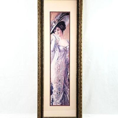 Lot #86 Large Vintage Print Reproduction of "Pompeian Beauty" by Pannet - Tall Print (4 ft)
