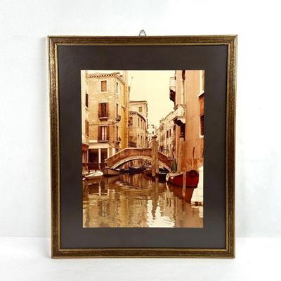 Lot #173 Vintage Photograph, Venice Italy 1975, Matted & Framed