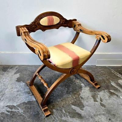 Lot #5 Vintage Italian Savonarola Chair
