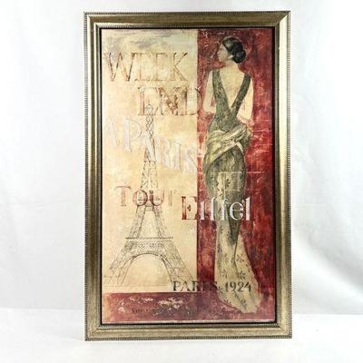Lot #183 Large Framed Print Weekend in Paris