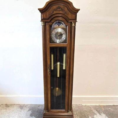 Lot #9 Vintage Ridgeway Grandfather Clock - Tested, Works