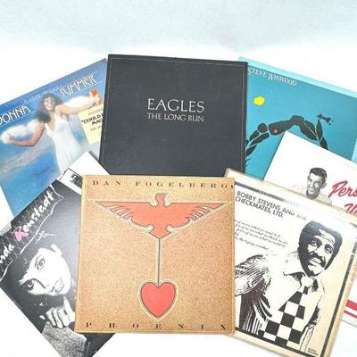 Lot #38 Vintage Vinyl Albums (Donna Summer, Eagles, Kansas, Linda Ronstadt, Dan Fogelberg, Steve Winwood)
