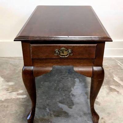 Sale Photo Thumbnail #76: Lot #76 Vintage Queen Anne Style Side/End/Accent Table with 1 Drawer
