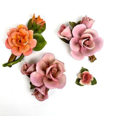 Lot #116 Vintage Hand Painted Porcelain Roses
