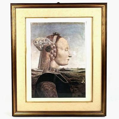 Lot #80 Framed Print of the Portrait of Battista Sforza
