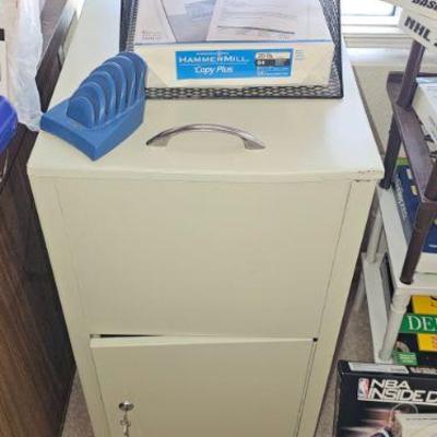 Flip top file cabinet with key $35..now $17.50