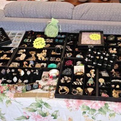 NOT 75% OFF..Costume jewelry..rings, earrings, bracelets, necklaces, watches, $3 each 