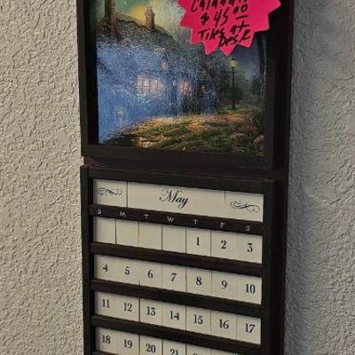 Thomas Kinkade perpetual calender..with tiles $45..now $11.25