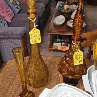 Vintage amber glass