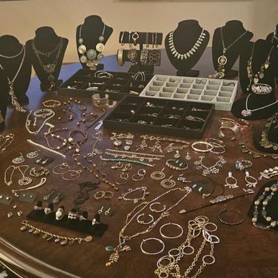 Huge amount of costume and sterling silver jewelry 