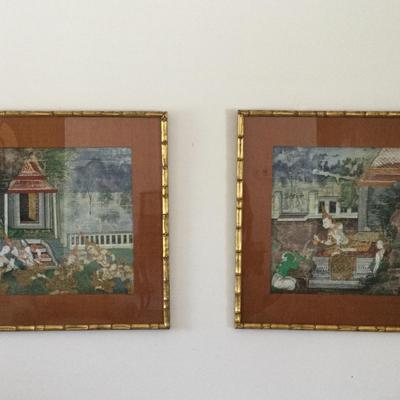 Southeast Asian Art, Ceremonial & Dance 2 Pcs  Vintage 
