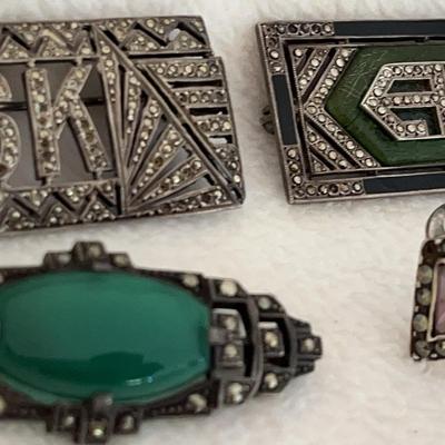 Sterling Silver Art Deco Jewelry