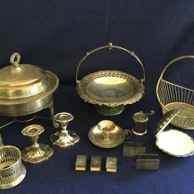 Unique Collection Of Silver Plate Items, 15 Pcs, Vintage
