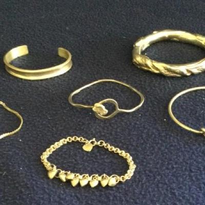 Sterling Silver Bracelets & Cuffs, 6 Pcs