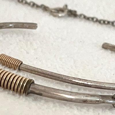 Sterling Silver Modernist Bracelet, Necklace 